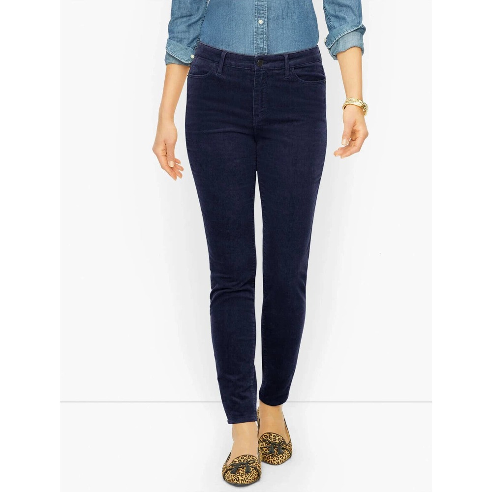 NWOT Talbots Corduroy High-Waist Jegging Ankle Length Skinny Leg Pants Size 16 P - Picture 1 of 6